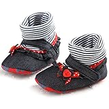 ベビー靴　ベビーシューズ　ファーストシューズ　赤ちゃん　女の多　可愛い　ソフト　靴下デザイン　コットン (M)