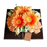 パラボッセオリジナル フラワーアレンジメント コントラスト オレンジ系 横幅19cmx幅19cmx高さ17cm flower arrangements (オレンジ)