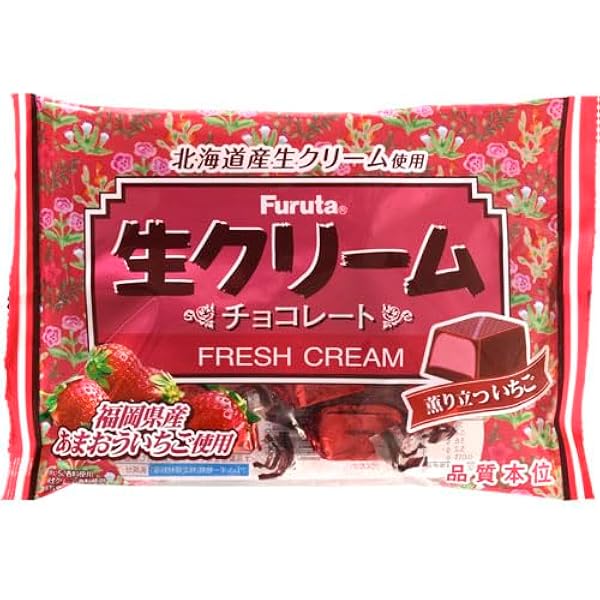 いちご×チョコ　ゆい様 Amazon | フルタ 生クリームチョコ薫り立ついちご 124g | フルタ