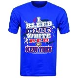 NFL New York Giants Football " I Bleedブルーホワイト&レッド – 新しいYork Go！」Tシャツ、ブルー、XL