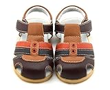 Dream-studio カジュアル サンダル つま先 ガード 男女共用 オシャレな ベビー キッズ シューズ (サイズ26（15.0㎝）, ブラウン)