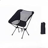 Camping Chair Portable Lightweight Folding Camping Chair - Outdoor Fishing BBQ Garden Seat Compact Chair with Carry Bag (Blac