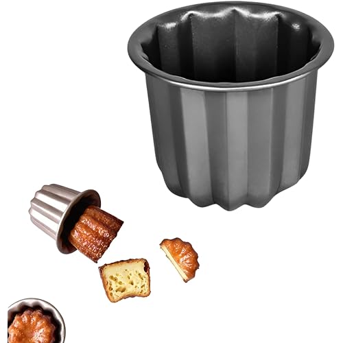 [mocoly]カヌレ型 12個付 粘りにくいケーキ型【熱が均一に伝わる一体成型 外はカリッと中はしっとり】ダイヤモンドコーティング 脱型ラクラク 粘りにくい お手入れ簡単 オーブン 食洗機対応 マフィン天板 製菓用品 家庭用 プレゼントに