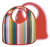 Built 2 Piece Mess Mate Infant Bib, In Baby Pink Stripe by Built NY [並行輸入品]