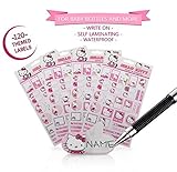 Finex – セットof 4 – write-on防水セルフLaminating名前ラベルの赤ちゃんのボトルSippy CupsランチボックスWaterボトルサンスクリーンフードコンテナベビーワイプ