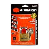 Pumpkin s40 Shortシャックル真鍮南京錠キーホームTopセキュリティロックツールスチールカバープレート( ptt-s40 : 39202、パック1個。