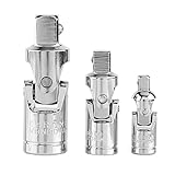 3pcs 1/4 \"3/8\" 1/2 \"インパクトユニバーサルジョイントスイベルフレックスソケットセットエクステンションバーロッドアダプタ<br/>