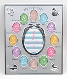 Concepts My First Year Metal Picture Frame With Bow And 12 Oval Picture Slots by Concepts