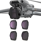 DJI Air 3S 対応 フィルター レンズ フィルター セット 防水 防汚 紫外線ブロック (ND8PL+ND16PL+ND32PL+ND64PL)