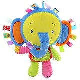 ベビー玩具　赤ちゃん知育玩具　ガラガラ　可愛い人形　動物　ふかふか　安全素質　誕生日　お祝い　プレゼント　エレファント