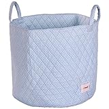 Minene Storage Basket Blue Spot- round storage baskets, large fabric storage basket - great for toy 