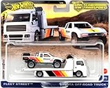 HOTWHEELS 1:64 CAR CULTURE TEAM TRANSPORT FLEET STREET & TOYOTA OFF-ROAD TRUCK ホットウィール 1:64スケール カーカルチャー チームトランスポート 「フリートストリート & トヨタ・オフロード・トラック」 [並行輸入品]
