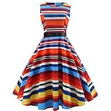 YOKINO ワンピース 女性ドレスノースリーブ Ａラインミュージックワンピース 66年代ベルト付き レディーズ 着痩せ ノースリーブ 豪華 セクシー ハイウエスト 　結婚式 披露宴 二次会 パーティ