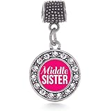 Inspired Silver - シルバーサークルチャーム ブレスレット用 キュービックジルコニアジュエリー シルバー