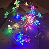 30 ledの銅の文字列の光、寝室のパティオパーティーのための可撓性のポータブルの星の妖精のライト電池駆動の装飾ライトを導いた - 心臓