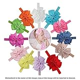 welandtechブティックベビーガールズヘッドバンドリボンヘアバンドset- 12値パック