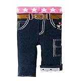 mikihouse Double_B(ミキハウスダブルB)ウエスタンデニム風 ８分丈スパッツ 90cm,ピンク