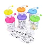 AssortedデザインとカラーMake Your Own Sippy Sipper Cups ( 12 )