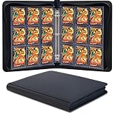 HESPLUS トップローダーバインダー トップローダー252枚収納 スリーブ付き9ポケットトップローダー カード収納ケース 3インチ x 4インチの硬質カードホルダー MTG 遊戯王 野球 TC トレーディング&スポーツゲームカード用 ブラック