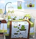 SoHo Froggie Jumping in Baby Crib Nursery Bedding Set 14 pcs by SoHo Designs
