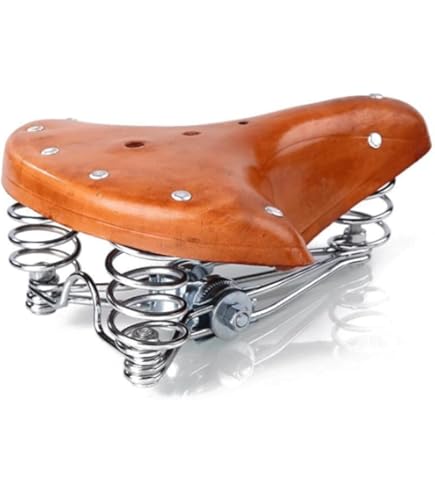 Amazon | KCNN 自転車サドル レトロ 茶色の革 サドルクッション