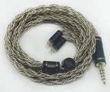 【JSHiFi-Jupiter】2pin4.4mmリケーブル 4芯金メッキと銀メッキとグラフェン線材 CIEM2pinイヤホンアップグレードケーブル 4.4mmイヤフォン交換ケーブル (2pin4.4mm)