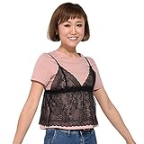 チョコア(CHOCOA) 授乳レースSETキャミトップス 授乳口付き マタニティ (ピンク)
