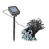 39 Foot White Solar String Lights - Holiday Outdoor Patio Lights w/ 100 LED's [並行輸入品]
