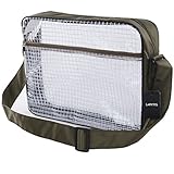LANTIS(ランティス) エンジニアバッグ 静電気防止 透明バッグ クリーンルーム 工具 収納 大型 A3サイズ (アーミーグリーン)