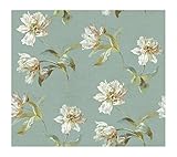 York Wallcoverings GL4709SMP Brandywine Tulip 8-Inch x 10-Inch Wallpaper Memo Sample, Robin's Egg Bl