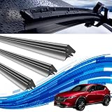 マツダ CX-5 ワイパー 替えゴム 適合サイズ 純正互換品 交換セット 天然ゴム 運転席 助手席 リア ３本セット KF2P KF5P KFEP WeCar