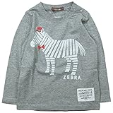 《春夏対応》 nico hrat(ニコフラート) 製品洗い加工済み 42/2天竺しまうま長袖Tシャツ 90cm /MG NO.B-270201