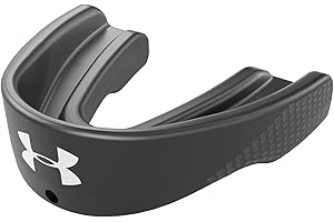 Under Armour スポーツ マウスガード スポーツ フットボール ラクロス バスケットボール ホッケー ボクシング MMA 柔術用 取り外し可能ヘルメットストラップ ユース&大人用 プロテクターバッグ ブラック