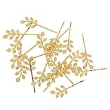 Dovewill 20個　金属　葉のデザイン　ボビーピン　ヘアグリップ　髪留め　飾り紐　贈り物　全4色 - ゴールド