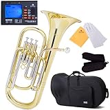 Mendini MBR-30 Intermediate Brass B Flat Baritone with Stainless Steel Pistons [並行輸入品]