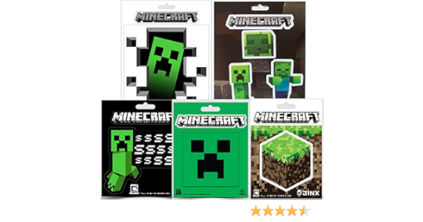 Amazon Co Jp Minecraft マインクラフト クリーパー3種 モブズ 土ブロック シール ステッカー 5種類セット ホビー 通販