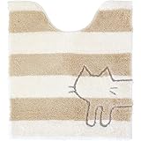 オカ(OKA) うちねこ ロングサイズ トイレマット 約75×63cm (ホワイト)
