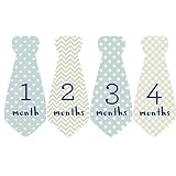 Design Corral Baby Tie Stickers Necktie Stickers For Baby Boy Onsie Stickers Milestone Stickers Blue