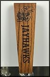 カンザスジェイホークスソリッドOak Engravedタップハンドル
