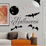 ditoomsハロウィン壁デカールBatデカールStarステッカー子供部屋装飾MoonデカールHalloween Holiday Decorations