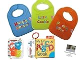 Scholastic赤ちゃんの最初: Plush ABC Book、Teether Keys and 3テリーBibs