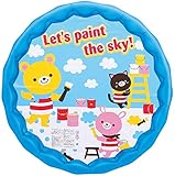 ヒオキ ビニールプール かんたん水抜き・空気抜きプール120cm (レッツペイントブルー)