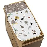 Sweet Jojo Designs Nature Fox Bear Animals Boys or Girls Baby Changing Pad Cover for Outdoor Adventu