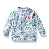 【ベビー水着】ラッシュガード　　ブルー小花柄　サイズ:90