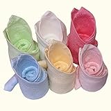 Bluestar Organic Bamboo Baby Washcloths, 6 Piece Soft Absorbent Baby Towels for Sensitive Skin, Baby