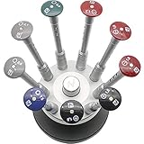 Hanchen 9本組みねじ回し 眼鏡工具セット 精密ドライバーセット 磁石付 スクリュードライバー メガネ加工修理工具 光学レンズハンド 多機能 眼鏡屋用