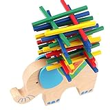 Kids Smart Toys Wooden Blocks Toy Balancing Elephant Educational Camel Bar Games Toy by COFFLED [並行輸