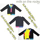 ミルクオンザロックス(milk on the rocks)ドットマルチカラーカーディガン(ベビーサイズ)(キッズサイズ) 4y ブラック