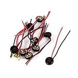 uxcell ダブル リード エレクトレット コンデンサー マイクホン 10個入り 4mm x 2mm