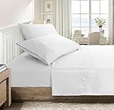 Putian Happy Home Sandedファブリック刺繍Keep Warmシートセット ツイン ホワイト